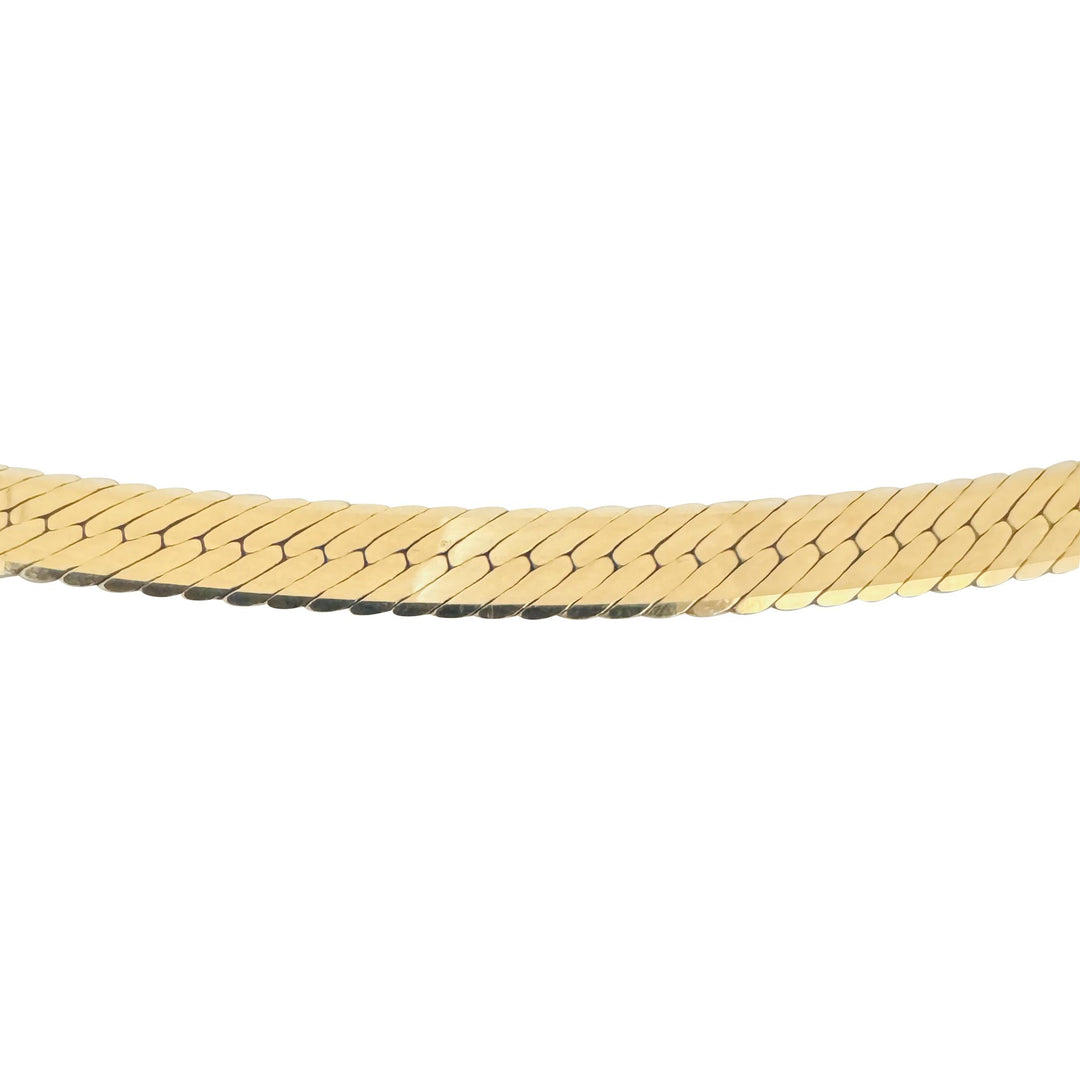 14k Yellow Gold 20g Solid Thick 5.5mm Herringbone Link Necklace Italy 20"
