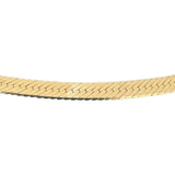 14k Yellow Gold 20g Solid Thick 5.5mm Herringbone Link Necklace Italy 20"
