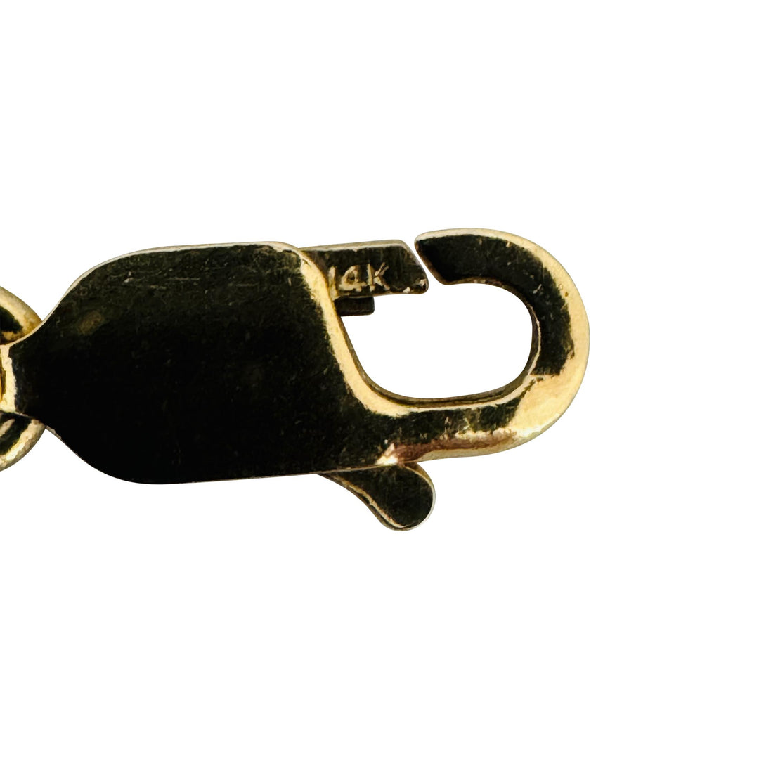 14k Yellow Gold 15g Ladies 10mm Scallop Shell Link Bracelet 7.25"