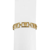 14k Yellow Gold 15g Ladies 10mm Scallop Shell Link Bracelet 7.25"