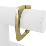 14k Yellow Gold 32g Vintage Heavy 6.5mm Squared Bangle Bracelet Italy 6.25"