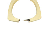 14k Yellow Gold 32g Vintage Heavy 6.5mm Squared Bangle Bracelet Italy 6.25"