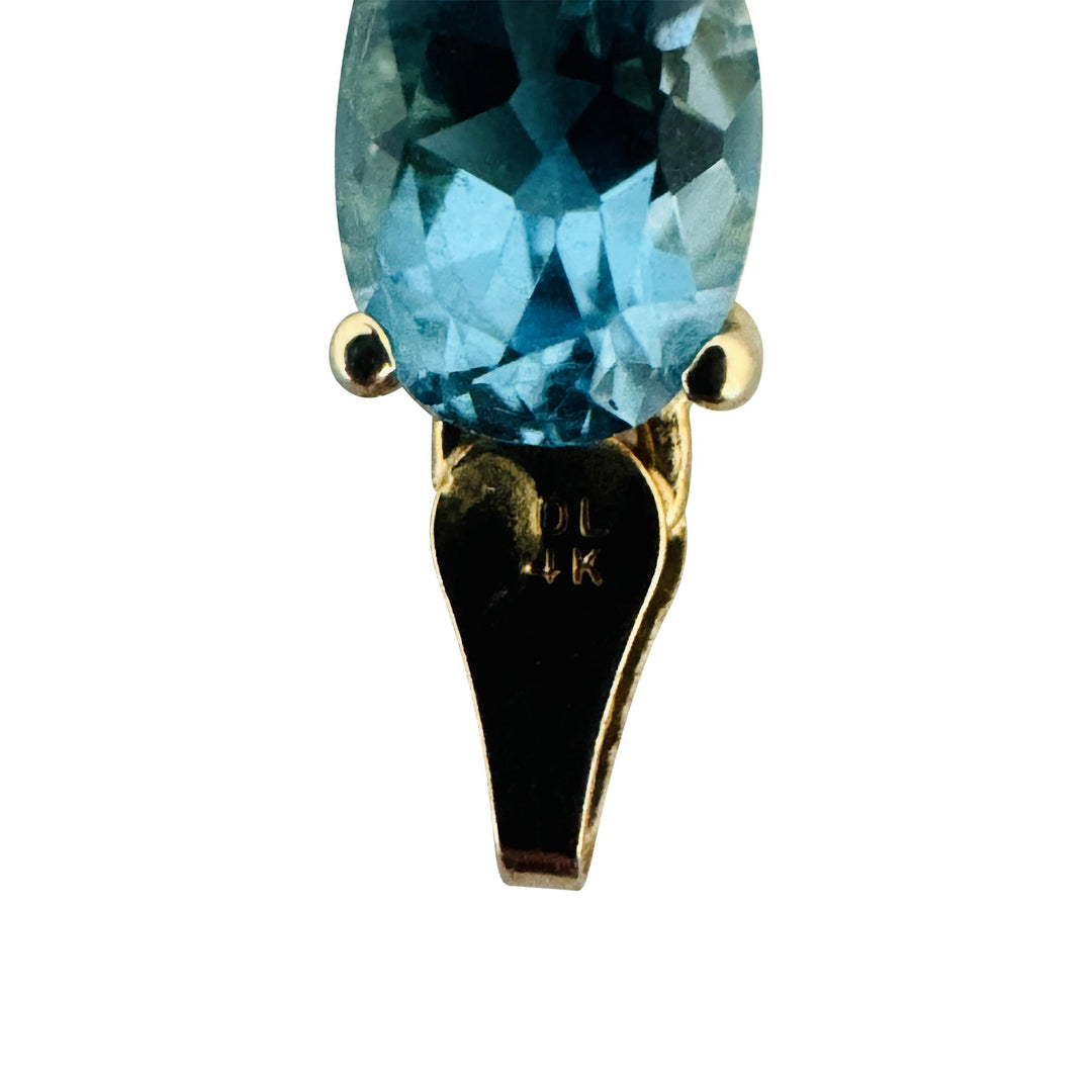 14k Yellow Gold 10.3g Ladies 5.5mm Multi Gemstone Link Bracelet 7.25"