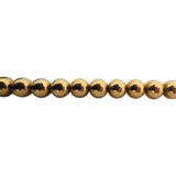 14k Yellow Gold 22.3g Ladies Polished 7mm Ball Bead String Necklace 15.5"