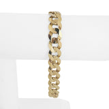 14k Yellow Gold 25g Solid Men's 10.5mm Curb Link Bracelet 8"