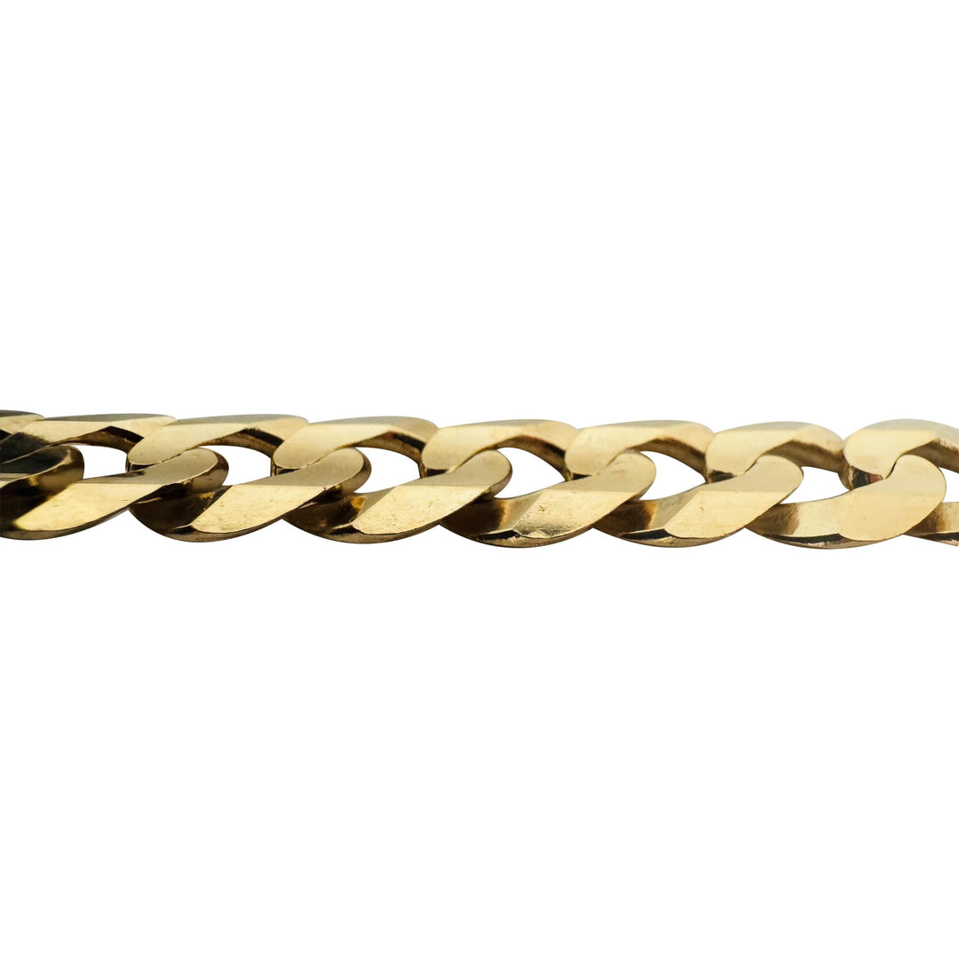 14k Yellow Gold 25g Solid Men's 10.5mm Curb Link Bracelet 8"