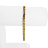 14k Yellow Gold 7.4g Solid Ladies 4.5mm Mariner Link Bracelet Italy 7.5"