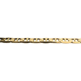14k Yellow Gold 7.4g Solid Ladies 4.5mm Mariner Link Bracelet Italy 7.5"
