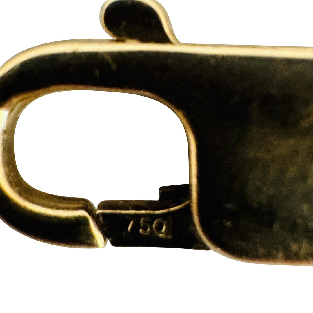 18k Yellow Gold and 0.84cttw Diamond Vintage 19g Panel Link Bracelet 7.25"