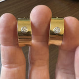 Tiffany & Co. Paloma Picasso 18k Yellow Gold and Diamond Hoop Earrings