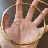 14k Yellow Gold 48.8g Solid Heavy 8mm Omega Link Necklace Italy 16"