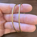 Pair of 18k Yellow Gold 24.5g Solid Heavy 2mm Round Bangle Bracelets 7.85"