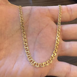 18k Yellow Gold 9.2g Ladies Graduated Double Curb Link Chain Necklace 17.5"