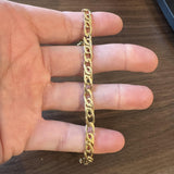 18k Yellow Gold 20g Solid Vintage 6mm Fancy Curb Link Bracelet 7.5"