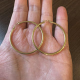 Roberto Coin 18k Yellow Gold 4.4g Polished Large Hoop Earrings Italy 1.8"