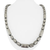 Pure Platinum 999 Very Heavy 115g Fancy Barrel Link Chain Necklace 26"