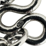 Pure Platinum 999 Very Heavy 115g Fancy Barrel Link Chain Necklace 26"