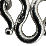 Pure Platinum 999 Very Heavy 115g Fancy Barrel Link Chain Necklace 26"