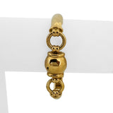 18k Yellow Gold 25.8g Ladies Polished Fancy Bar Link Bracelet Italy 7"