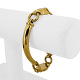 18k Yellow Gold 25.8g Ladies Polished Fancy Bar Link Bracelet Italy 7"