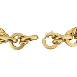 18k Yellow Gold 26.7g Hollow Ladies Vintage Cable Link Bracelet Italy 7.5"