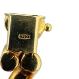 18k Yellow Gold 28.3g Brushed and Polished San Marco Link Bracelet Italy 7.25"