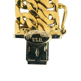 18k Yellow Gold 37g Vintage Ladies 12mm Fancy Curb Link Necklace Italy 17.5"