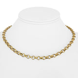 18k Yellow Gold 14.2g Ladies Polished 5.5mm Rolo Link Chain Necklace Italy 16"