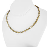 18k Yellow Gold 14.2g Ladies Polished 5.5mm Rolo Link Chain Necklace Italy 16"