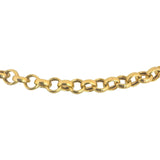 18k Yellow Gold 14.2g Ladies Polished 5.5mm Rolo Link Chain Necklace Italy 16"
