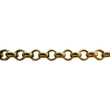 18k Yellow Gold 14.2g Ladies Polished 5.5mm Rolo Link Chain Necklace Italy 16"