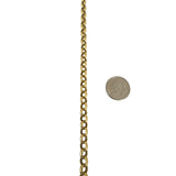 18k Yellow Gold 14.2g Ladies Polished 5.5mm Rolo Link Chain Necklace Italy 16"