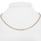 18k Yellow Gold 5g Thin Vintage 2mm Mariner Link Chain Necklace 16.5"
