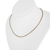 18k Yellow Gold 5g Thin Vintage 2mm Mariner Link Chain Necklace 16.5"