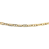 18k Yellow Gold 5g Thin Vintage 2mm Mariner Link Chain Necklace 16.5"