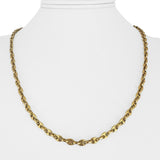 18k Yellow Gold 23.5g Solid Vintage 4.2mm Puffy Mariner Link Chain Necklace 20"
