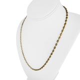 18k Yellow Gold 23.5g Solid Vintage 4.2mm Puffy Mariner Link Chain Necklace 20"