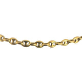 18k Yellow Gold 23.5g Solid Vintage 4.2mm Puffy Mariner Link Chain Necklace 20"