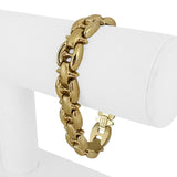 14k Yellow Gold 22.4g Vintage Ladies 12mm Fancy Link Bracelet Italy 7"