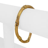 14k Yellow Gold 22.6g Vintage UnoAErre 6mm Ribbed Bar Link Bracelet Italy 7"