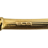 14k Yellow Gold 22.6g Vintage UnoAErre 6mm Ribbed Bar Link Bracelet Italy 7"