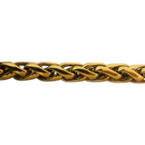 14k Yellow Gold 32.3g Big Thick 10mm Wheat Link Bracelet Italy 8"