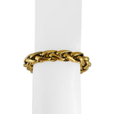14k Yellow Gold 32.3g Big Thick 10mm Wheat Link Bracelet Italy 8"