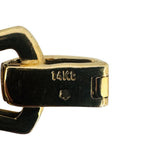 14k Yellow Gold 18.7g Ladies Vintage Cabochon Gemstone X Link Bracelet Italy 7"