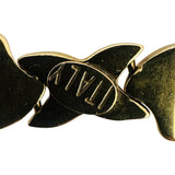 14k Yellow Gold 18.7g Ladies Vintage Cabochon Gemstone X Link Bracelet Italy 7"