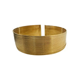 14k Yellow Gold 22.7g Vintage Twenty Strand 19mm Flex Cuff Bracelet Italy 7.5"