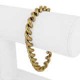 14k Yellow Gold 19.3g Ladies Polished 7.5mm San Marco Link Bracelet Italy 7.25"
