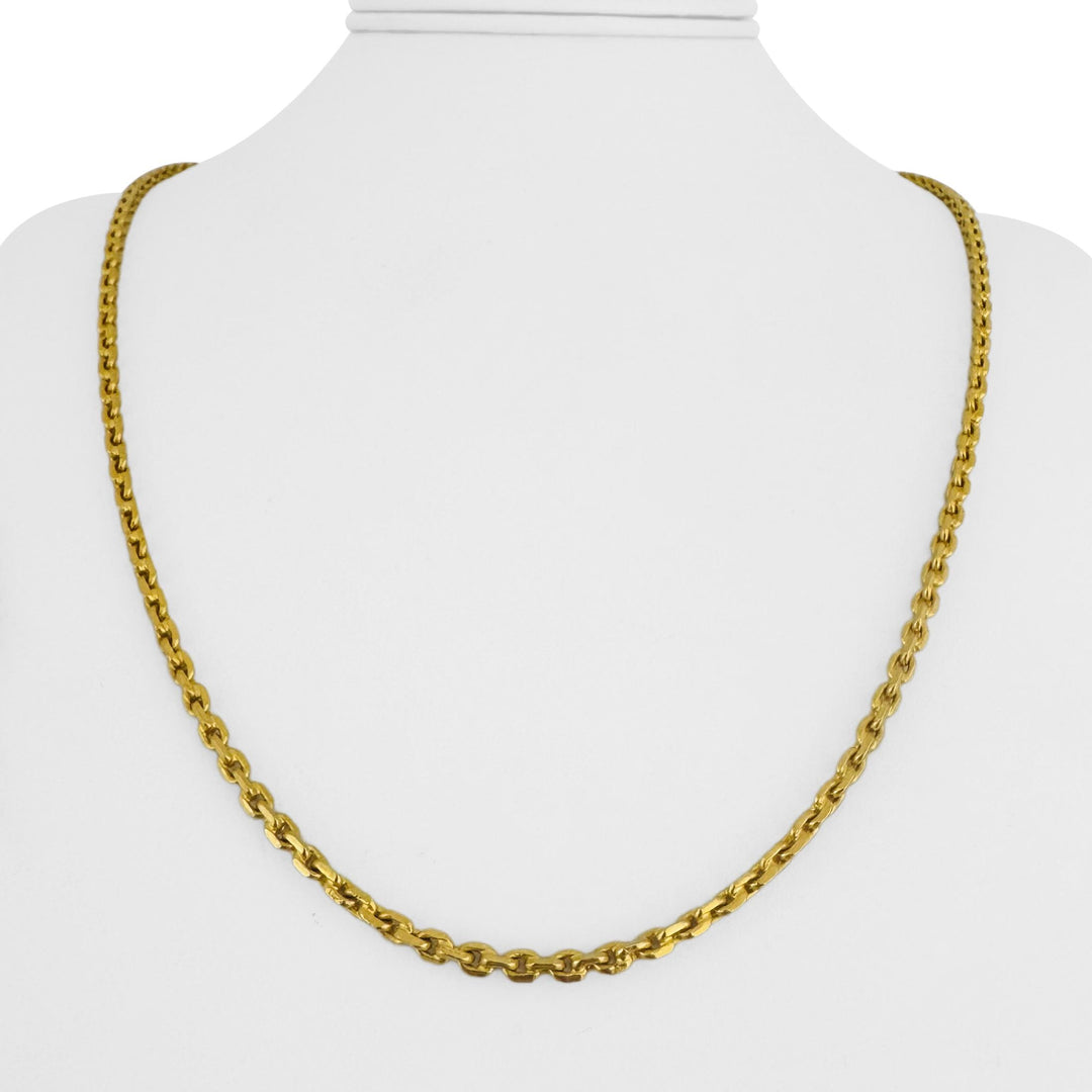 24k Pure Yellow Gold 37.5g Solid Heavy 3.2mm Cable Biker Link Chain Necklace 23"