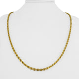 24k Pure Yellow Gold 37.5g Solid Heavy 3.2mm Cable Biker Link Chain Necklace 23"