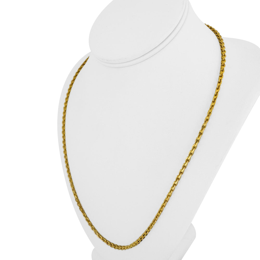 24k Pure Yellow Gold 37.5g Solid Heavy 3.2mm Cable Biker Link Chain Necklace 23"